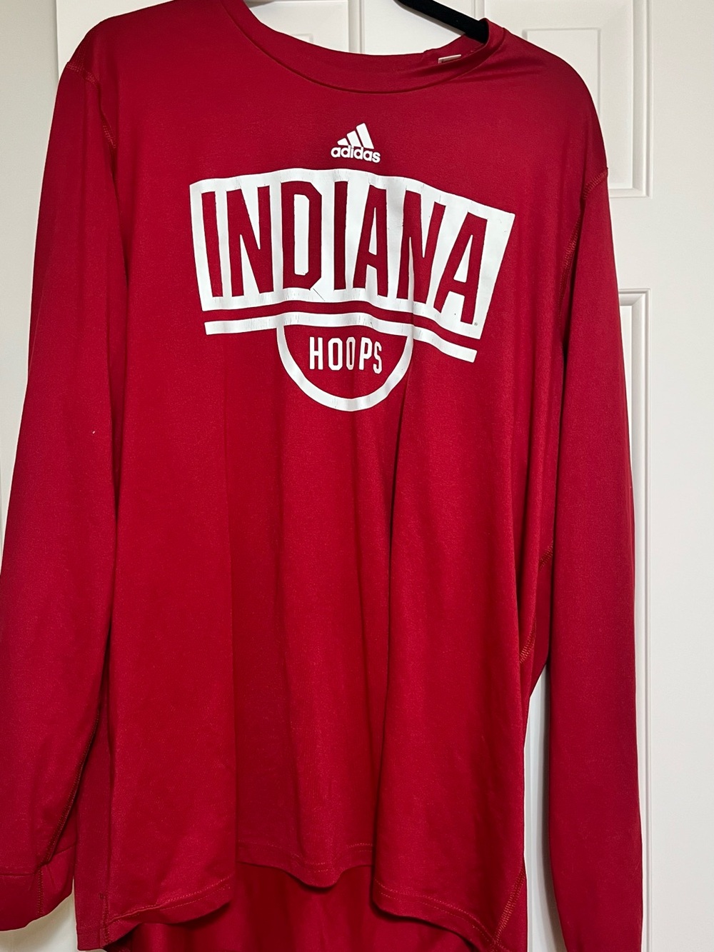 adidas Red Indiana Hoops men's Long-Sleeve shirt  size XXL